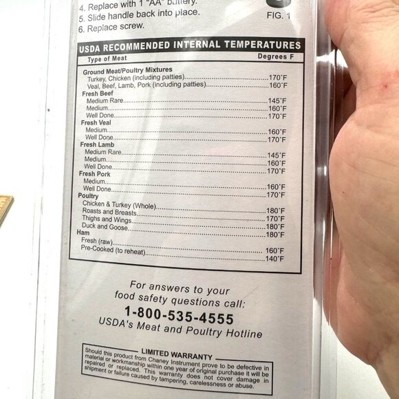 Crate And Barrel Acurite Digital Instant Read Fork/ Thermometer NEW in package g - Picture 11 of 12